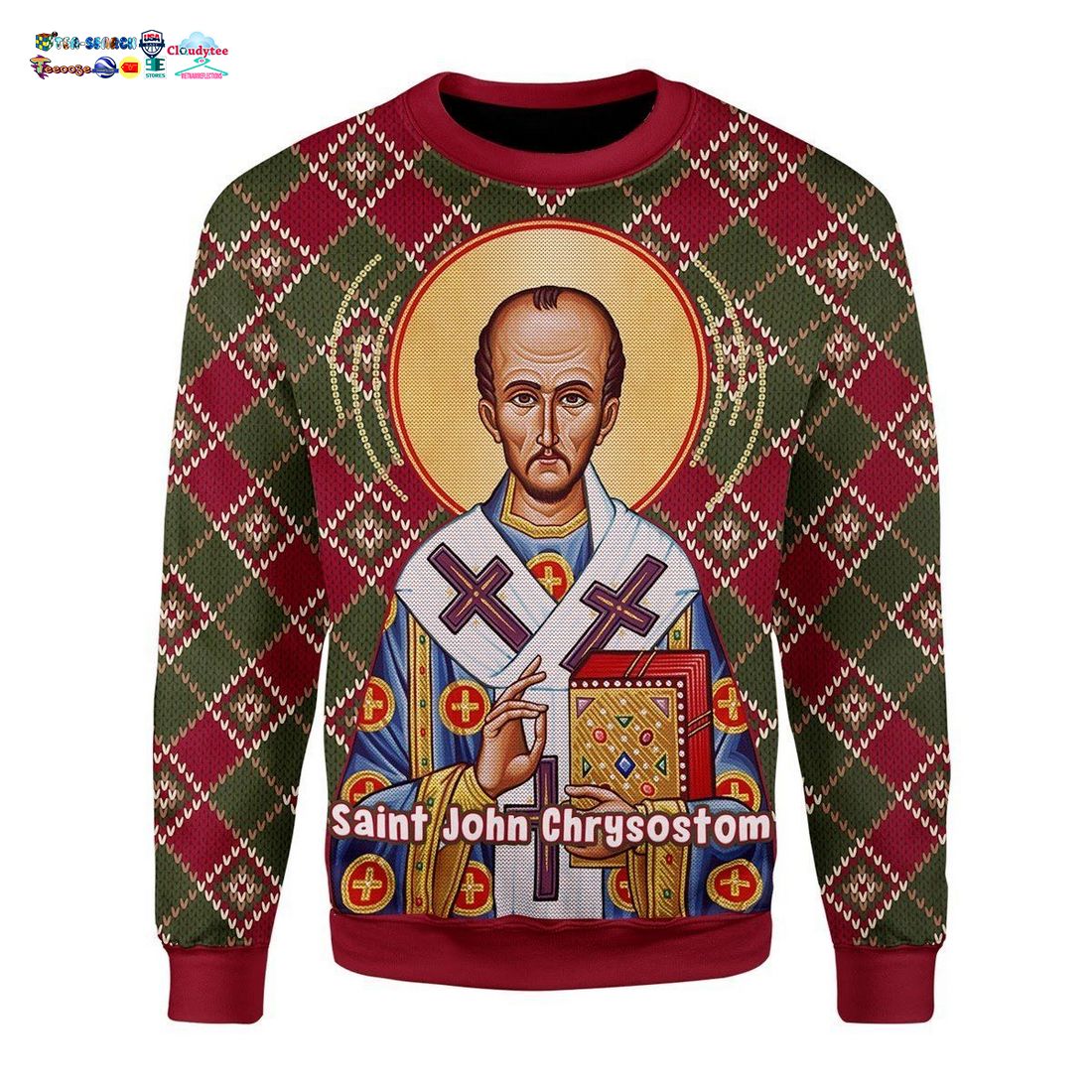 Saint John Chrysostom Ugly Christmas Sweater