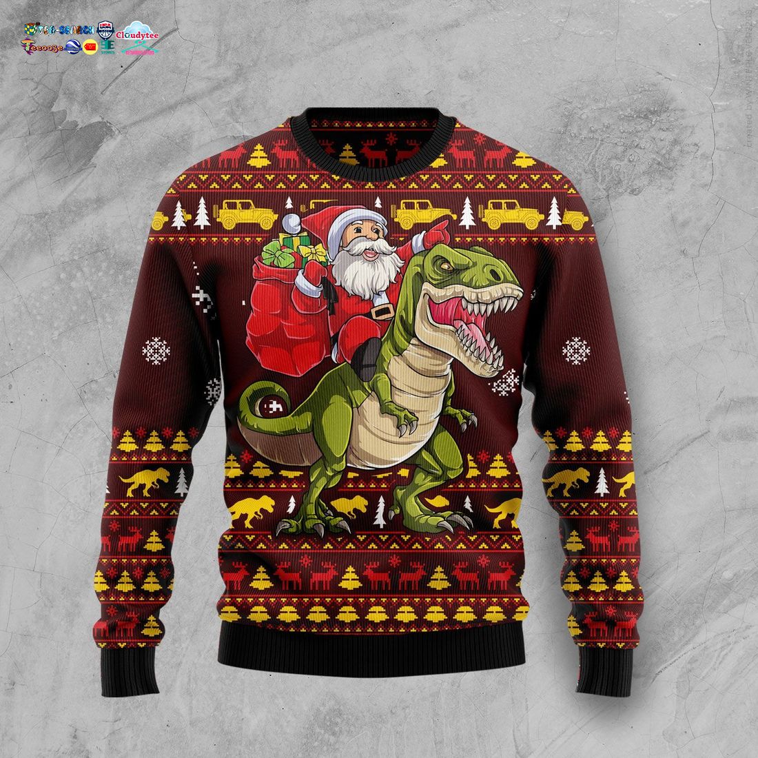 Santassic Park Ver 1 Ugly Christmas Sweater