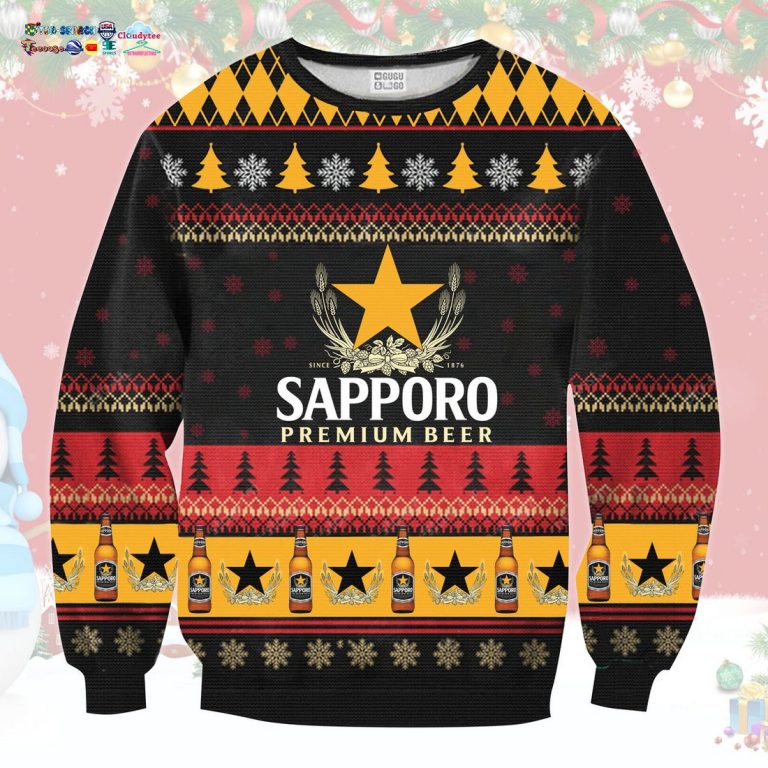 Sapporo Ugly Christmas Sweater - You tried editing this time?