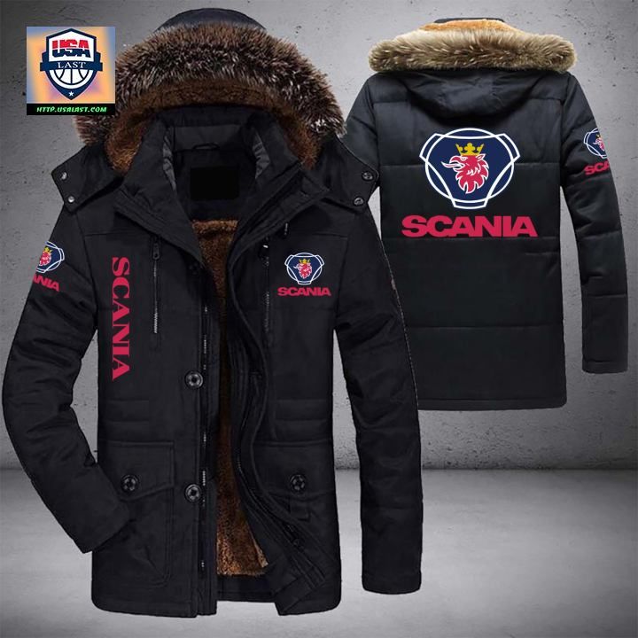 Scania Logo Brand Parka Jacket Winter Coat – Usalast