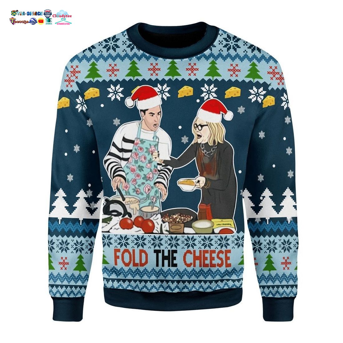Schitt’s Creek Fold The Cheese Ugly Christmas Sweater