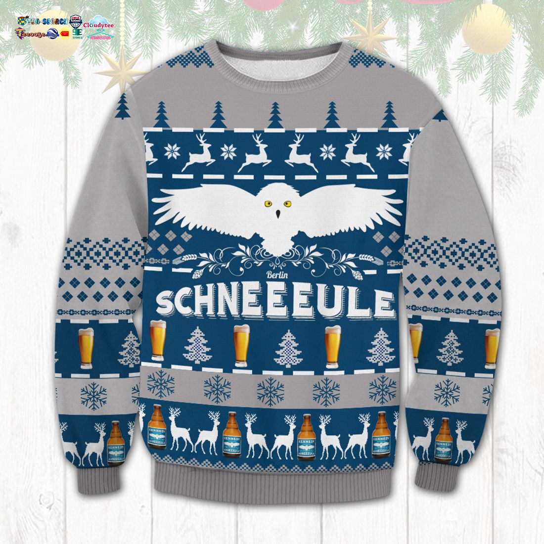 Schneeeule Ugly Christmas Sweater