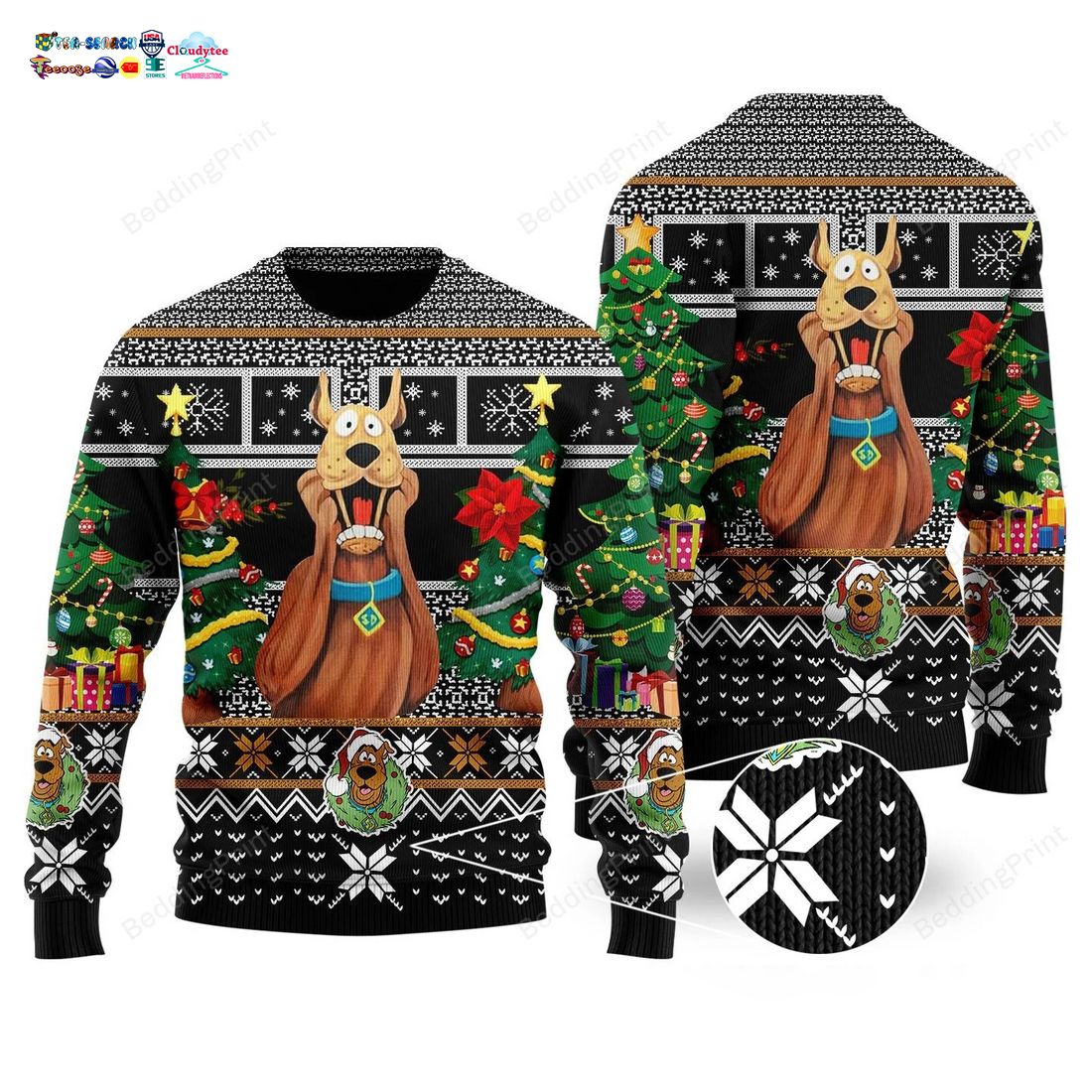 Scooby Doo Christmas Tree Ugly Christmas Sweater