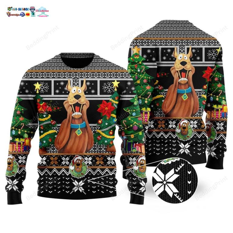Scooby Doo Christmas Tree Ugly Christmas Sweater - Nice elegant click