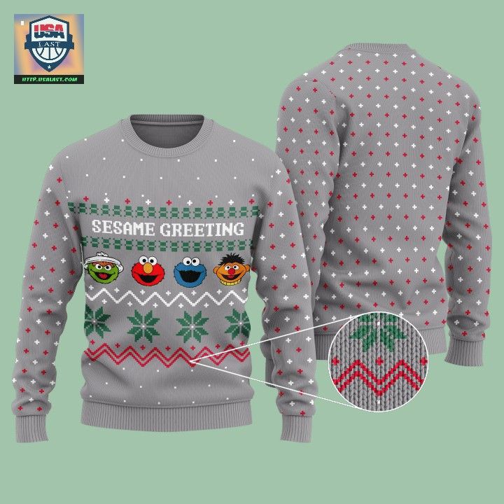 Sesame Greeting Muppet Ugly Christmas Sweater - Rejuvenating picture