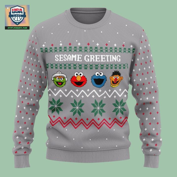 Sesame Greeting Muppet Ugly Christmas Sweater - Amazing Pic