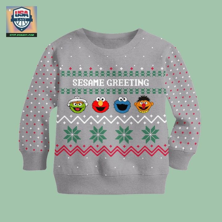 Sesame Greeting Muppet Ugly Christmas Sweater - Hey! You look amazing dear