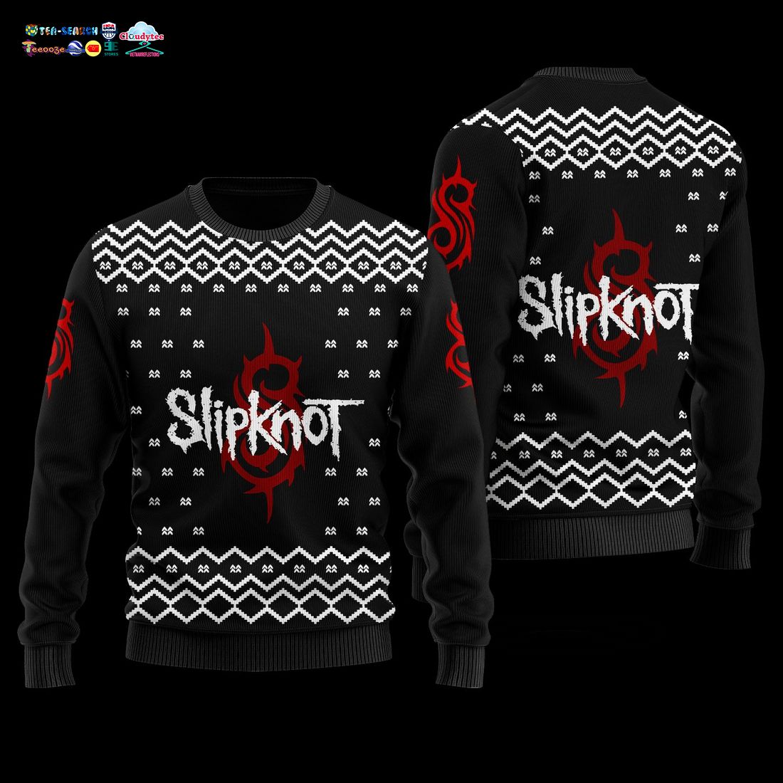 Slipknot Black Ugly Christmas Sweater
