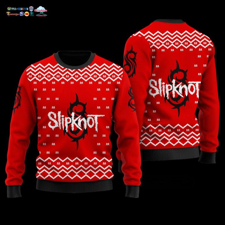 Slipknot Red Ugly Christmas Sweater - Gang of rockstars