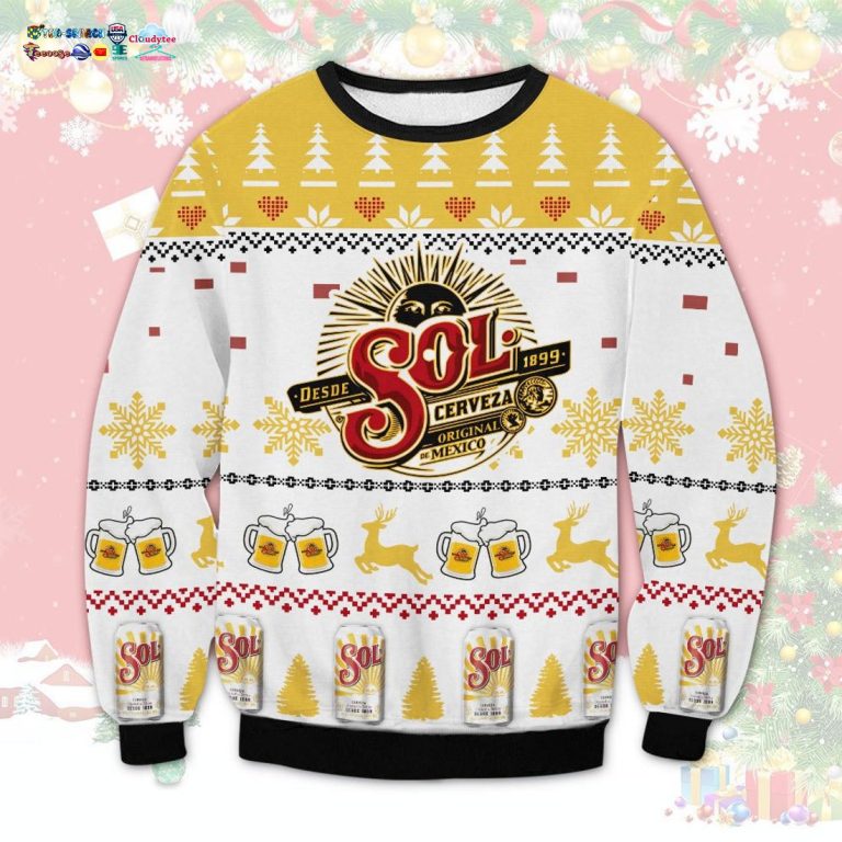 Sol Beer Ugly Christmas Sweater - Nice shot bro