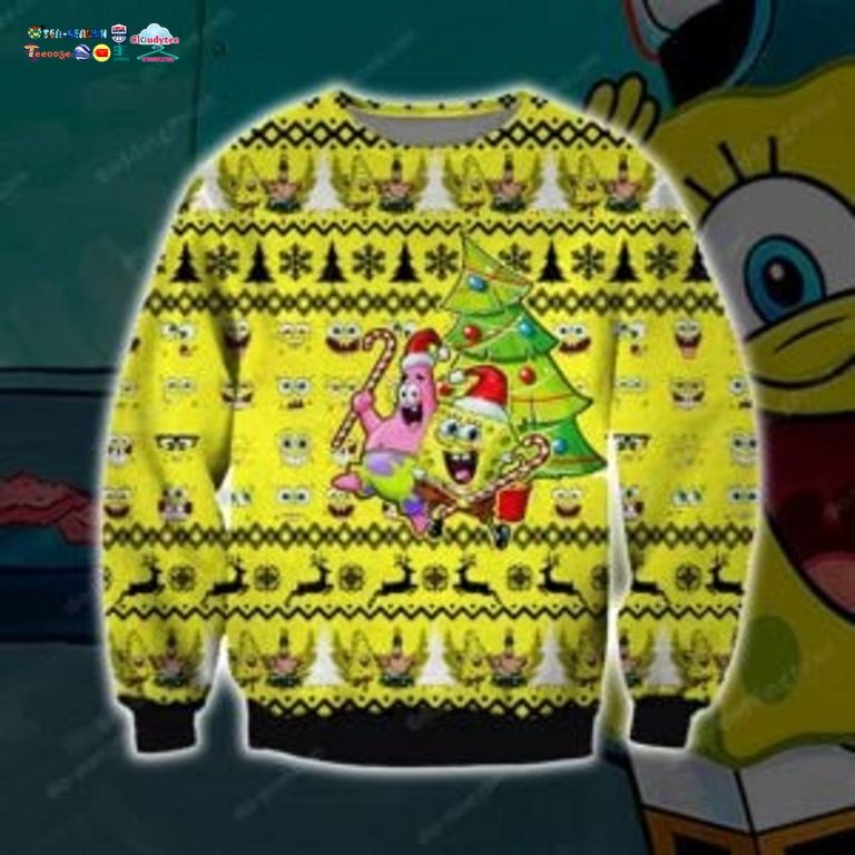 Spongebob Ugly Christmas Sweater - You look handsome bro