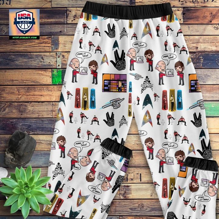 Star Trek Make It Sew Christmas Pajamas Set - You look different and cute