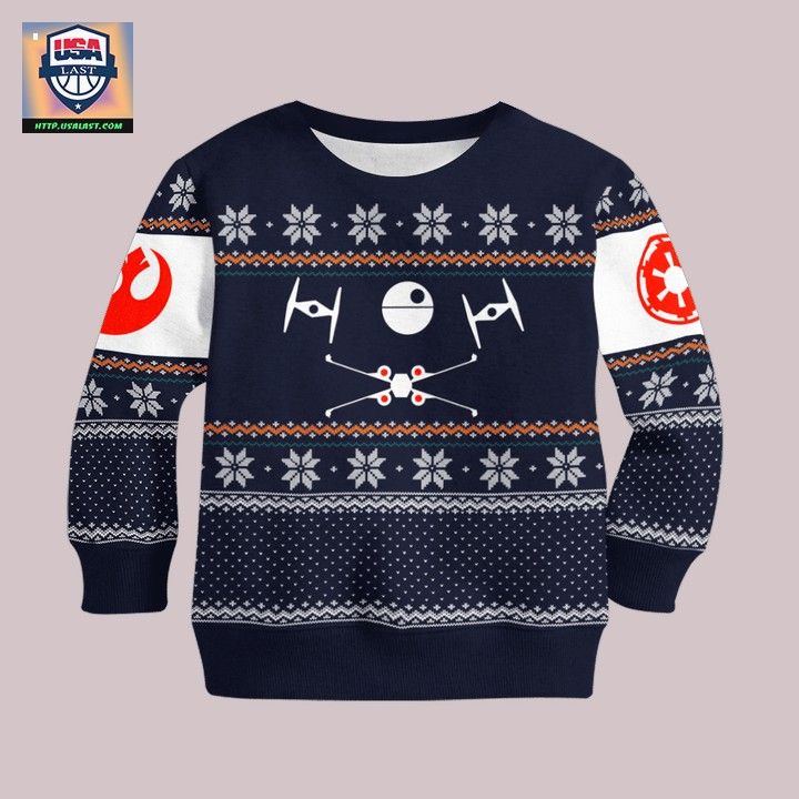 Star Wars X Wing Vs Tie Fighter Ugly Christmas Sweater - Lovely smile