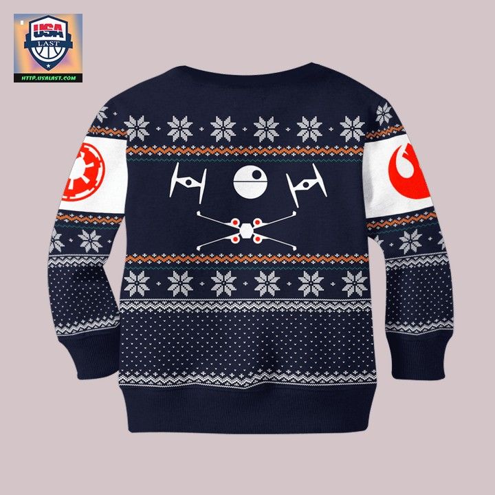 Star Wars X Wing Vs Tie Fighter Ugly Christmas Sweater - Cutting dash