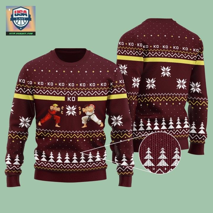 Street Fighter Ken Vs Ryu Ugly Christmas Sweater – Usalast