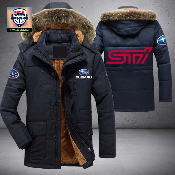 Subaru STI Logo Brand V2 Parka Jacket Winter Coat - Handsome as usual