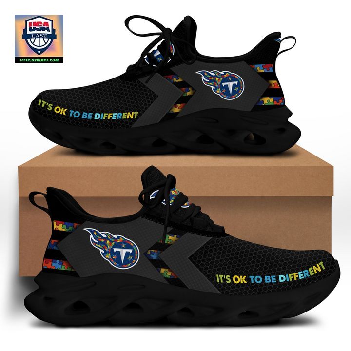 Tennessee Titans Autism Awareness It’s Ok To Be Different Max Soul Shoes – Usalast