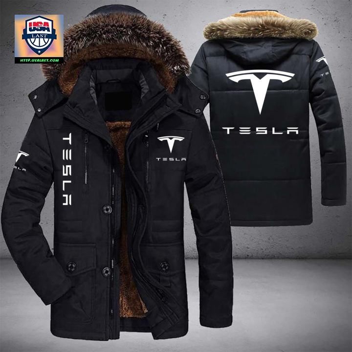Tesla Logo Brand Parka Jacket Winter Coat – Usalast