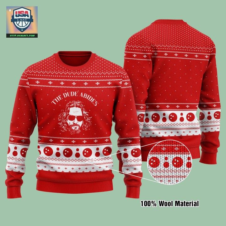 The Big Lebowski Yhe Dude Abides Ugly Christmas Sweater – Usalast