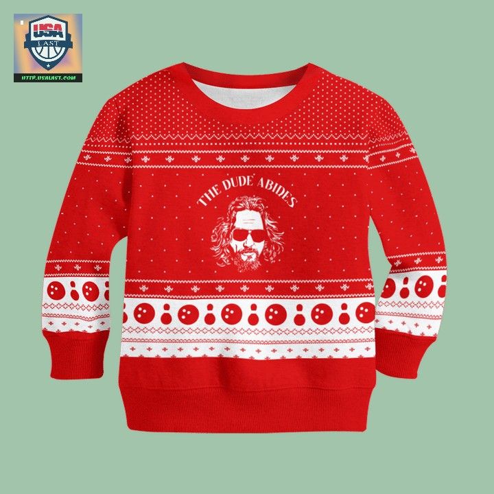 The Big Lebowski Yhe Dude Abides Ugly Christmas Sweater - Best picture ever