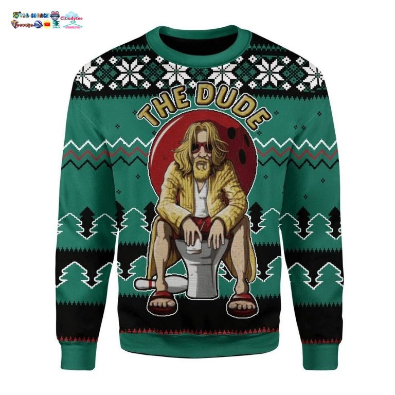 The Dude Ugly Christmas Sweater - Which place is this bro?