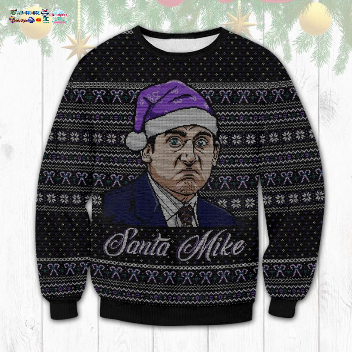 The Office Santa Mike Ugly Christmas Sweater