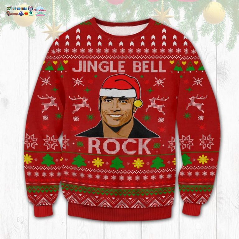 The Rock Jingle Bell Rock Ugly Christmas Sweater - Loving, dare I say?