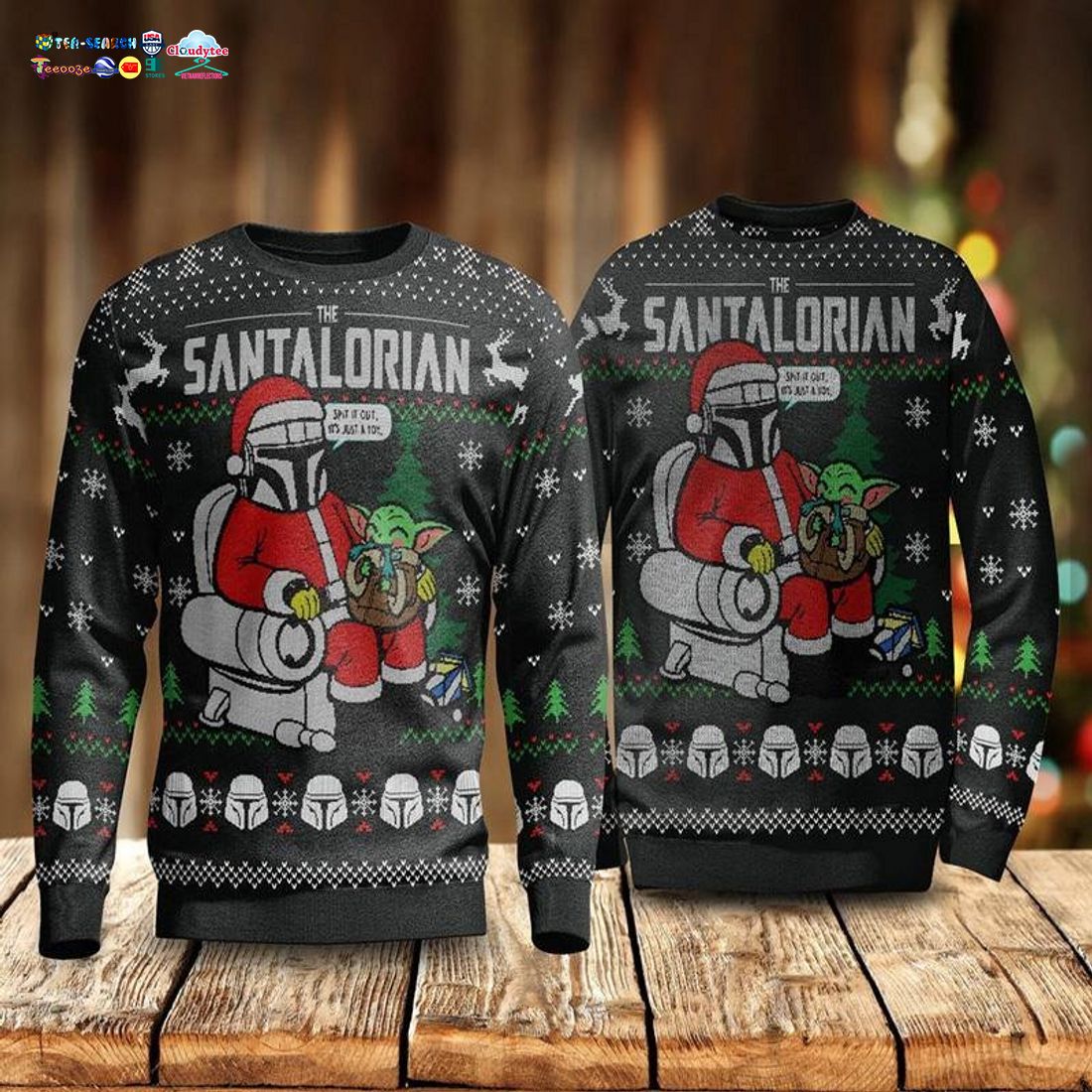 The Santalorian Black Ugly Christmas Sweater