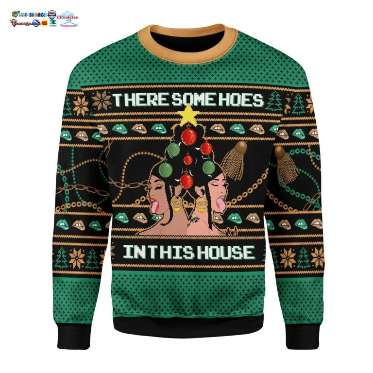 There Some Hoes In This House Ugly Christmas Sweater - Generous look