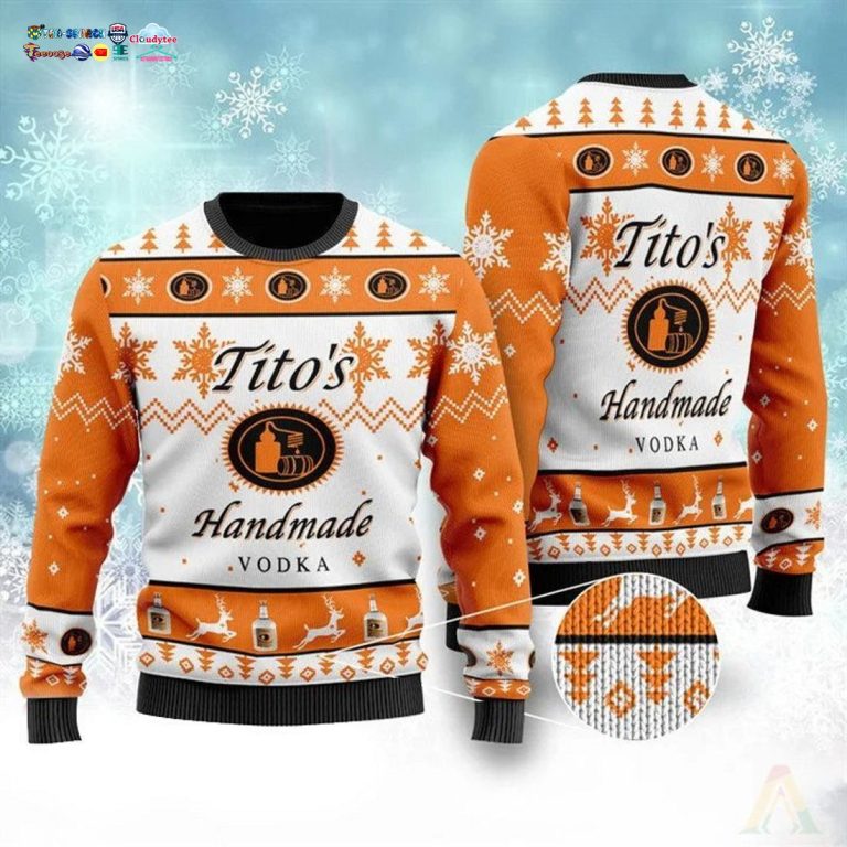 Tito's Handmade Vodka Ver 2 Ugly Christmas Sweater - Trending picture dear