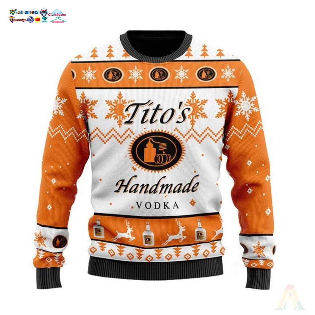 Tito's Handmade Vodka Ver 2 Ugly Christmas Sweater