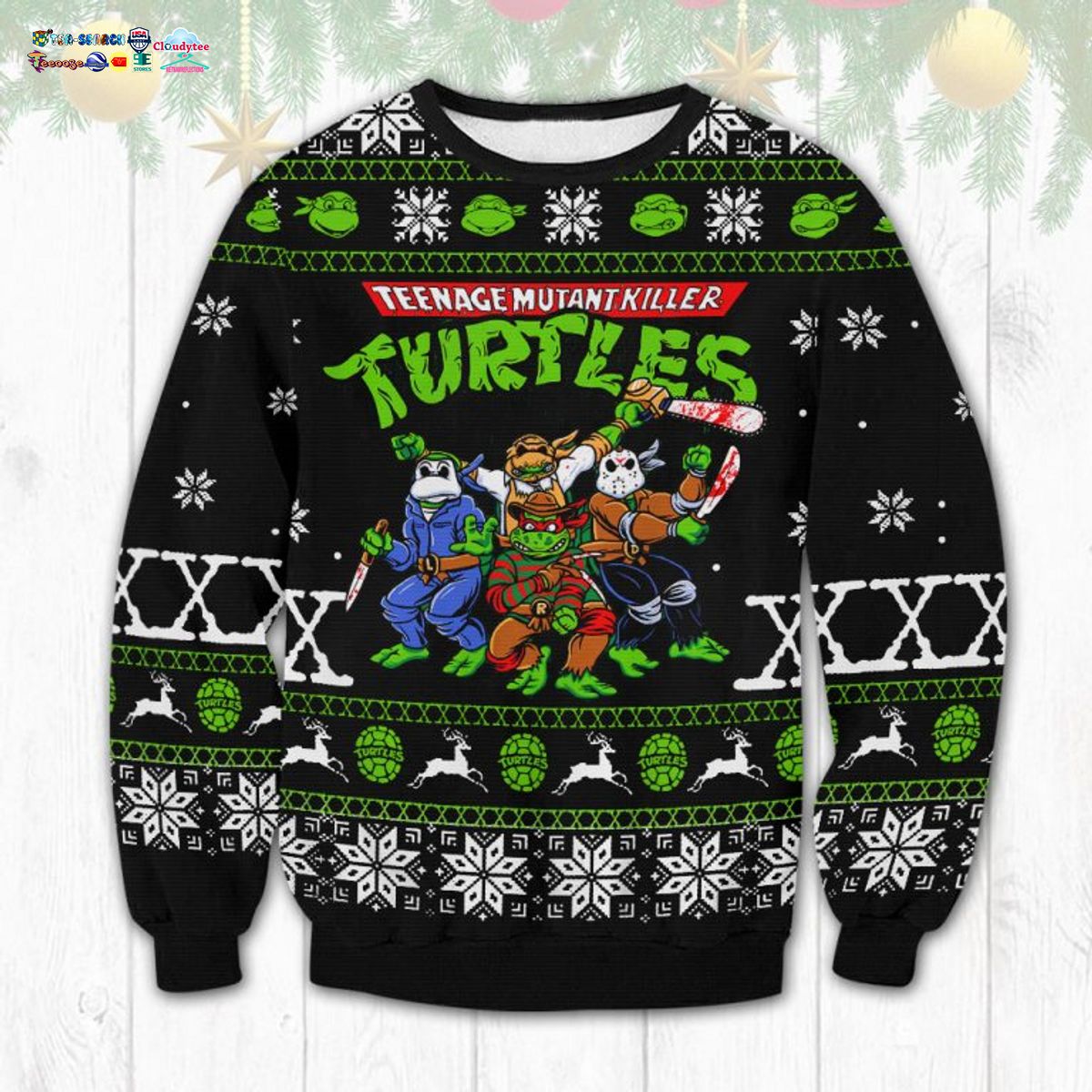 TMNT Horror Killers Ugly Christmas Sweater