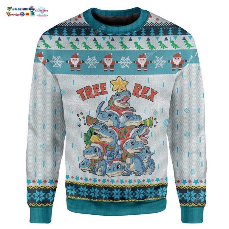 Tree Rex Ver 1 Ugly Christmas Sweater - You tried editing this time?