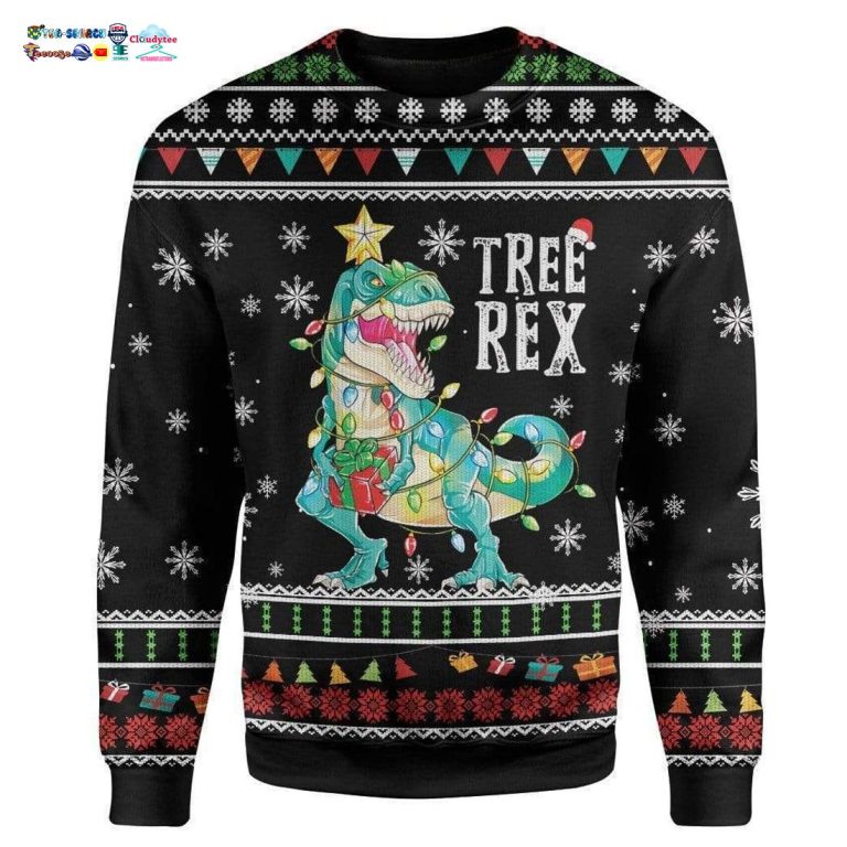Tree Rex Ver 2 Ugly Christmas Sweater - Super sober