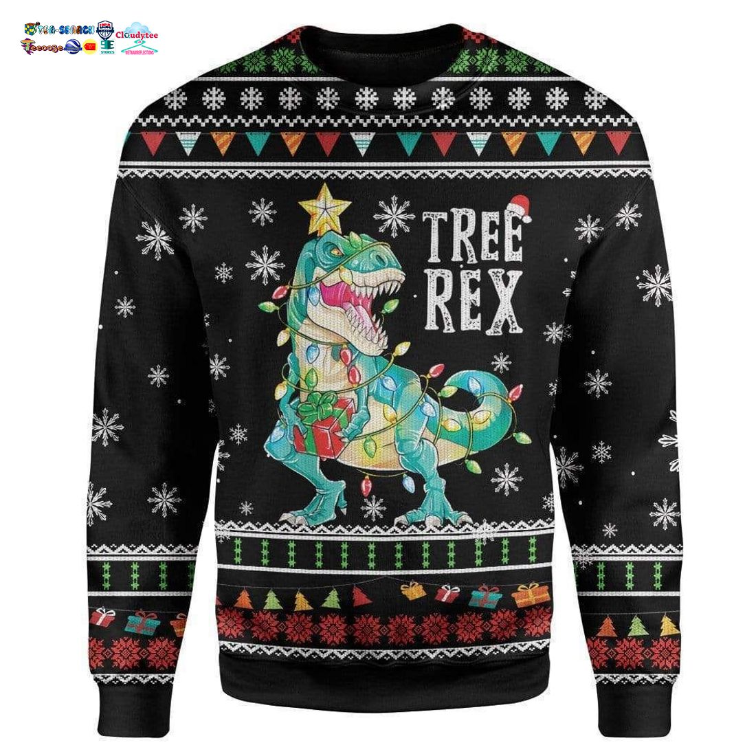 Tree Rex Ver 2 Ugly Christmas Sweater