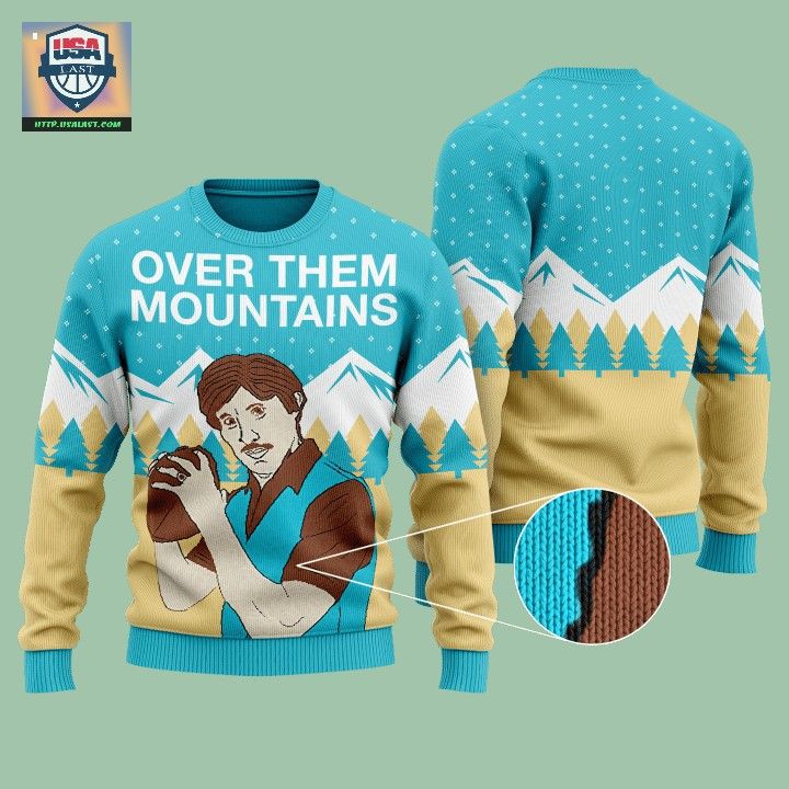 Uncle Rico Over Them Mountains Ugly Christmas Sweater - She has grown up know