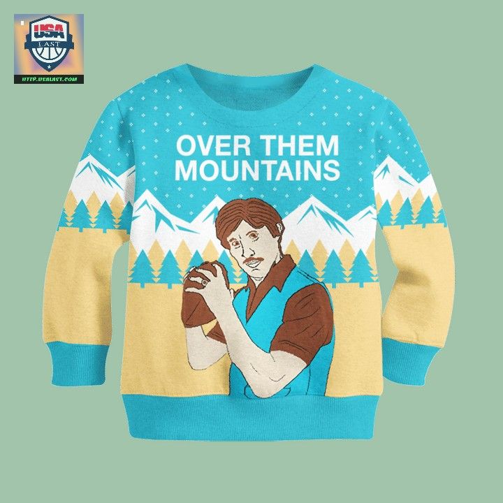Uncle Rico Over Them Mountains Ugly Christmas Sweater - Handsome as usual