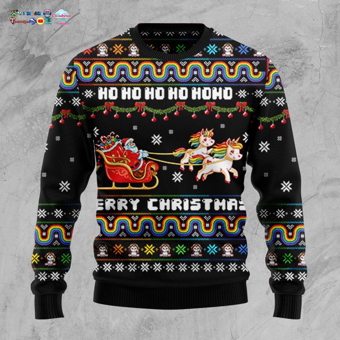 Unicorn Merry Christmas Ugly Christmas Sweater