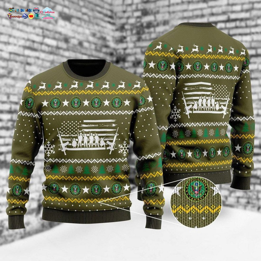 US Army Ver 1 Ugly Christmas Sweater - Unique and sober