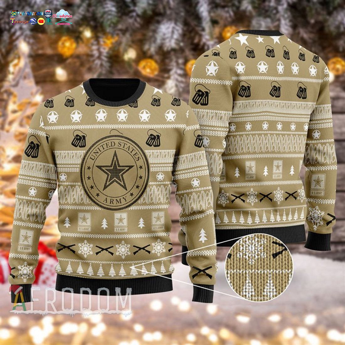 US Army Ver 2 Ugly Christmas Sweater - Rejuvenating picture