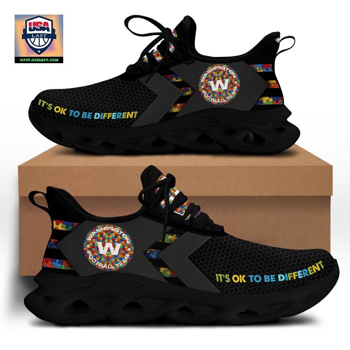Washington Commanders Autism Awareness It’s Ok To Be Different Max Soul Shoes – Usalast