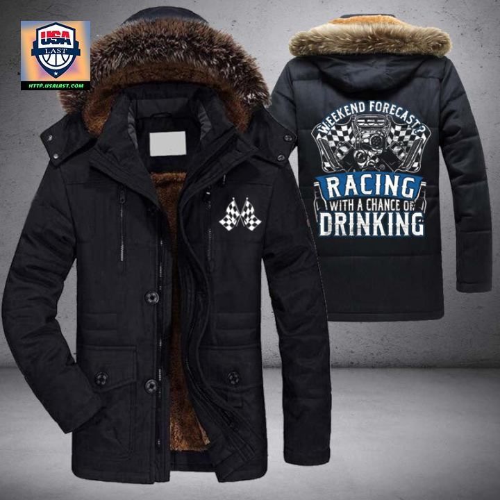 Weekend Forecast Racing With A Chance Of Drinking Parka Jacket Winter Coat – Usalast