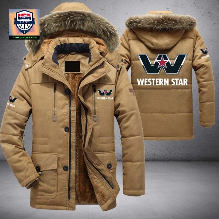 Western Star Logo Brand Parka Jacket Winter Coat - Natural and awesome
