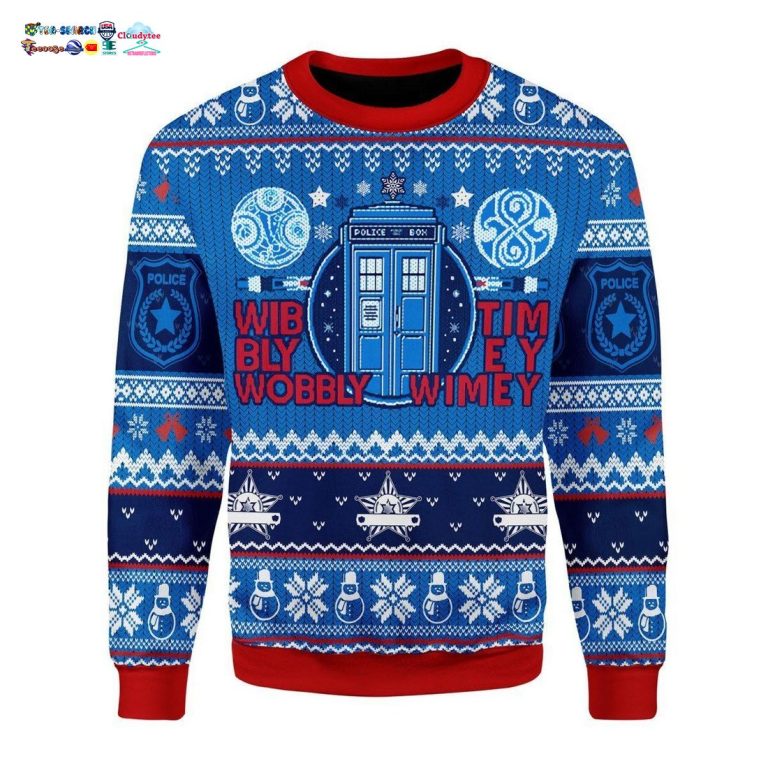Wibbly Wobbly Timey Wimey Ugly Christmas Sweater - Royal Pic of yours