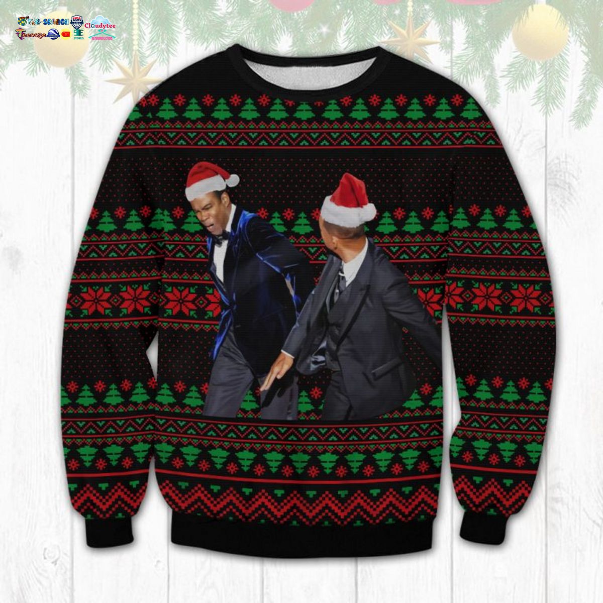 Will Smith Meme The Slap Ugly Christmas Sweater