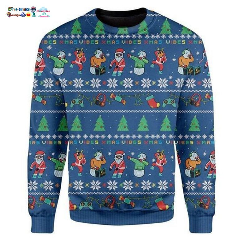 Xmas Vibes Ugly Christmas Sweater - Nice elegant click