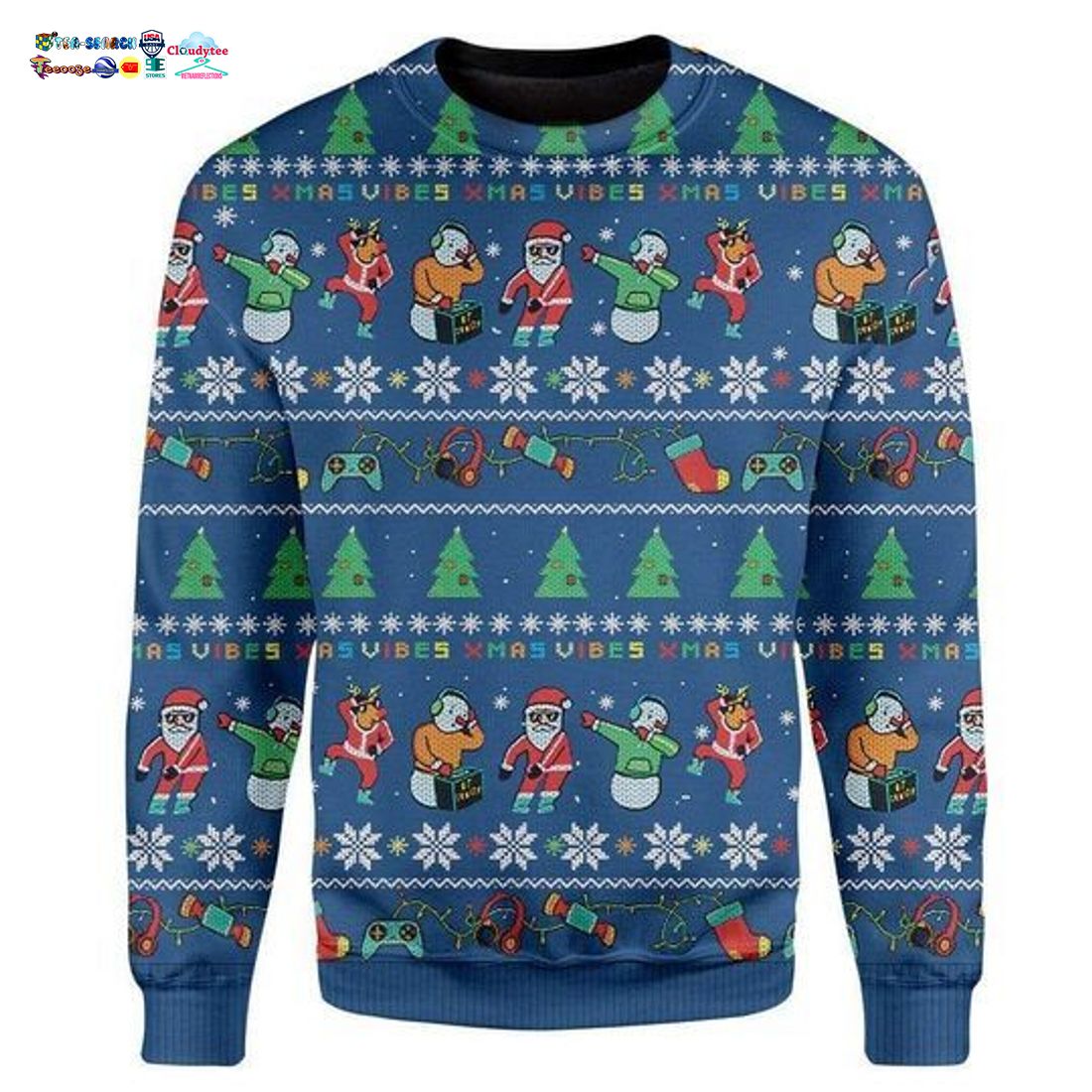 Xmas Vibes Ugly Christmas Sweater