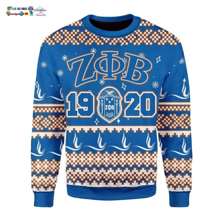 Zeta Phi Beta Ugly Christmas Sweater - Rocking picture